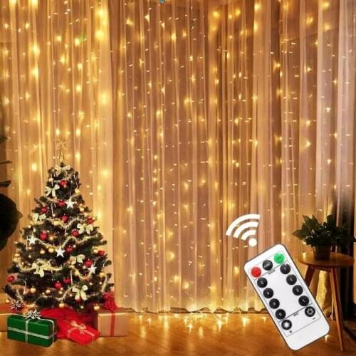 3M USB LED Curtain Garland on the Shop Window String Lights Home Decor With Remote Christmas Wedding Ramadan Decoration Salon