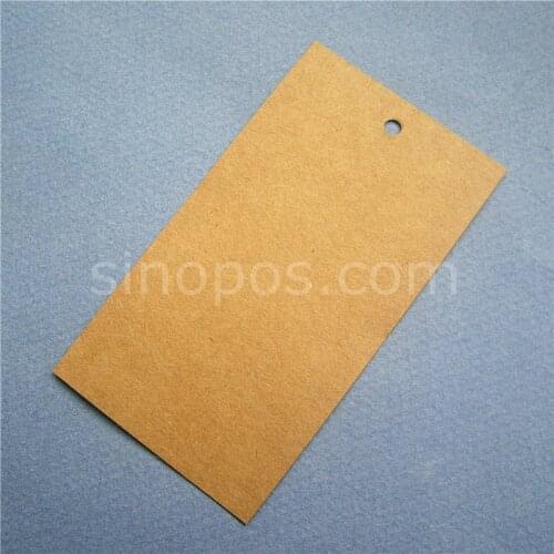 5x9cm Blank Pre-punched Kraft Tag, apparel jeans brown paper price tags, packaging label gift kraft hang tag cardboard ticket
