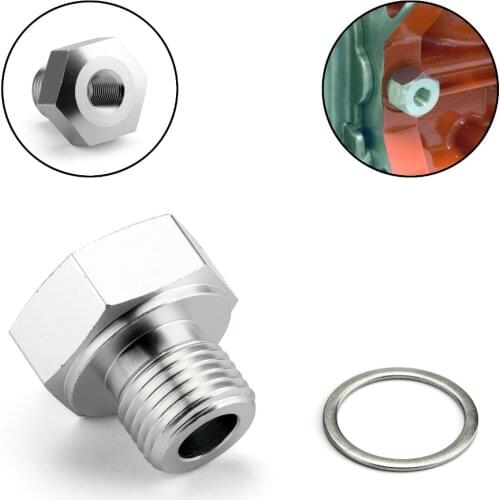 Areyourshop LS Oil Pressure Sensor Adapter M16X1/8 NPT Turbo Feed Port Gauge Adapter GM LS Car Accessories Auto Parts