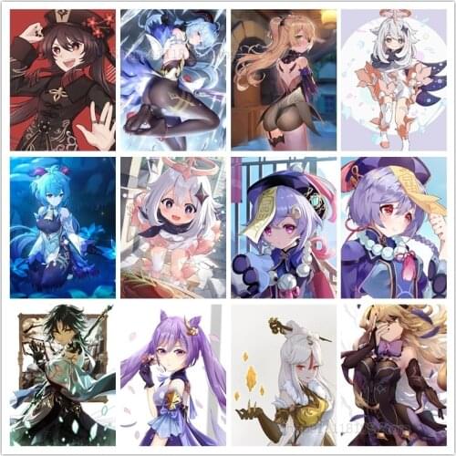 Painting Full Round Drill Genshin Impact DIY Diamond 5D Embroidery Cross Stitch Picture Japan Anime Wall Art Home Decor Handmade