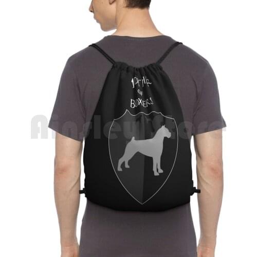 Mother Of Boxers Backpack Drawstring Bag Riding Climbing Gym Bag Boxer Boxers Boxer Dog Dog Momma Dog Mom Furbaby Proud Dogs