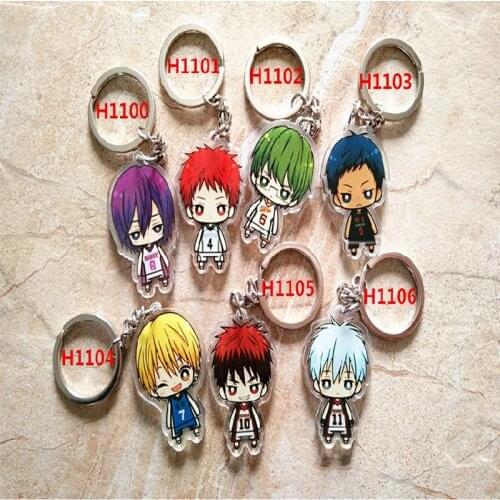 Portachiavi Anime keychain Kurokos Basketball Kuroko no Basuke Tetsuya Taiga Junpei Pendant Doubleside Printing Keychain