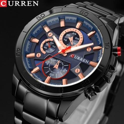 CURREN Men Watches Top Brand Luxury Men Military Wristwatches Full Steel Men Sports Watch Waterproof Relogio Masculino Montre