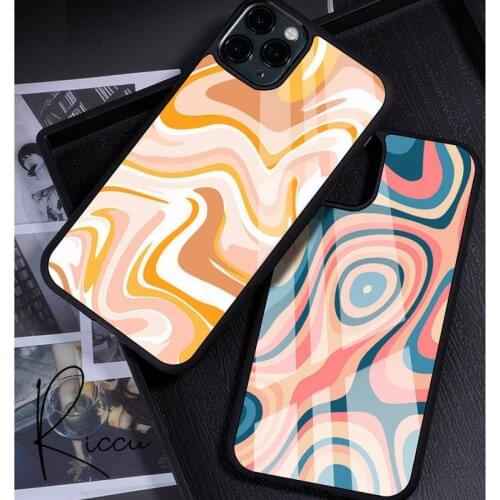For iPhone Liquid Swirl Abstract Pattern Phone Case Rubber for iPhone 12 11Pro Max XS 8 7 6 6S Plus X 5S SE 2020 XR 12 Mini case