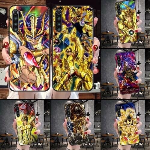 Saint Seiya Anime Phone case For Xiaomi Redmi Note 7 7A 8 8T 9 9A 9S 10 K30 Pro Ultra black trend funda tpu prime pretty bumper