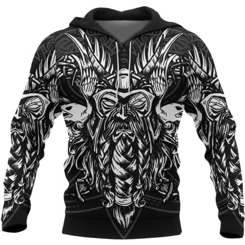 Black Viking Odin Tattoo 3D Printed Men hoodies Harajuku Fashion tracksuit Sweatshirt Autumn Unisex Streetwear jacket pullover