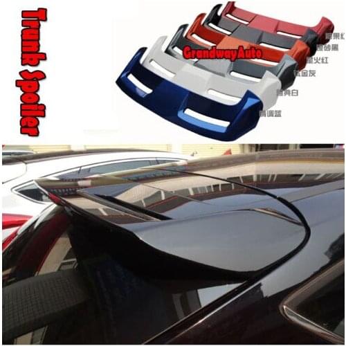 Black Painted Rear Trunk lip Spoiler Top Wing for ford focus Hatchback 12-15