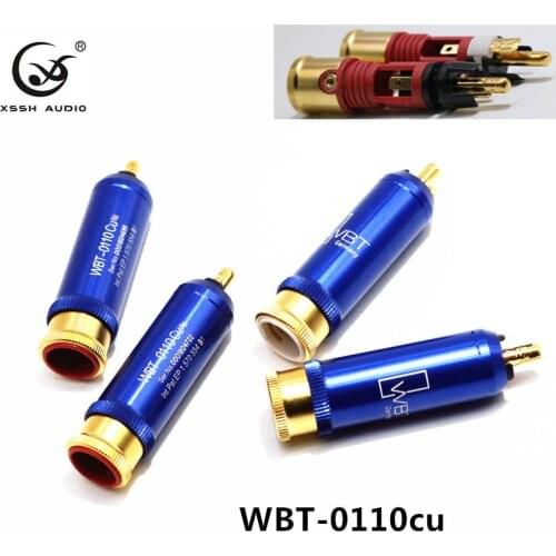 Pure Copper RCA 0110CU XSSH Audio YIVO Hi-End HIFI DIY Gold Plated Male Audio RCA plug Plugs Connector Jack for Audio Cable Cord