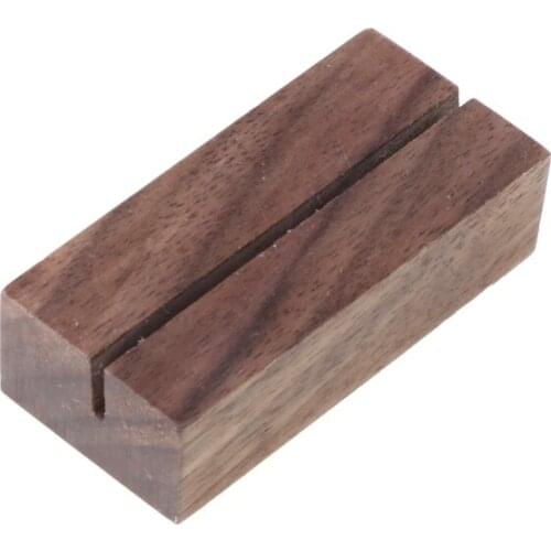 Wooden Numbers Photo Display Stand Business Card Holder Name Memo Clips Office Desk Organizer Dinner Party