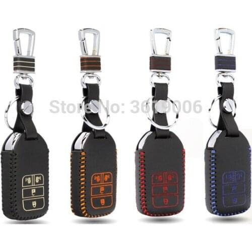 Luckesy leather key cover for Honda Odyssey 2015 car key case holder