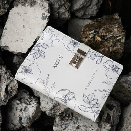 Leather Diary with Lock Binder Travel Journal Brief Lines Pages Daily Schedule Planner Notebook A5 School Supplies D40