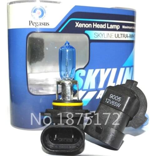 2Pcs 9005 HB3 12V 65W 5000K Super White Car Headlight Bulb Fog Lamp Bulb Auto Head Light Bulbs Automobiles Light Source White