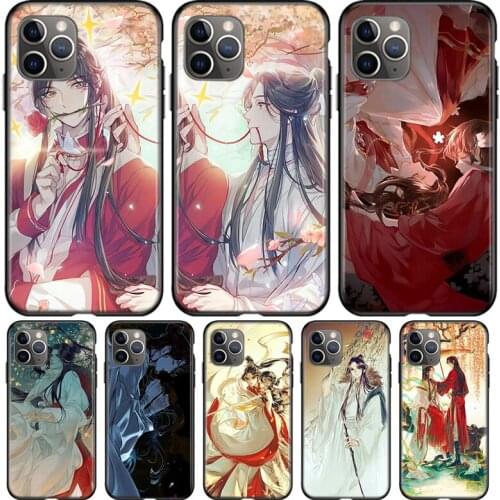 Heaven Official’s Blessing For Apple iPhone 12 11 Pro Max mini XS Max XR X 8 7 6 6S Plus 5S SE 2020 Soft Black Phone Case