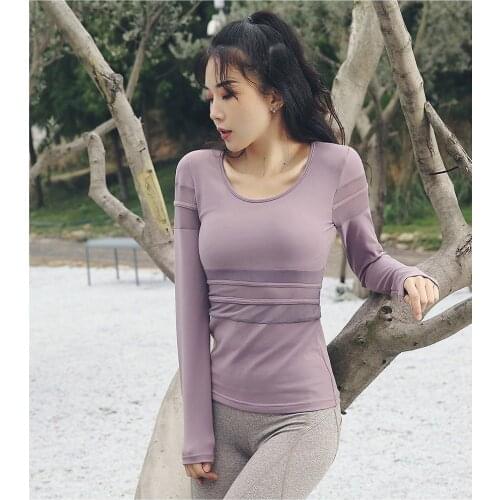 2020 New Yoga Clothes Female Sports Tights Womens Round Neck Sports T-shirt Short Sleeve for Girls Quick Dry