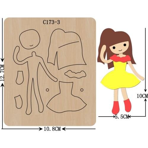 New girl Wooden die Scrapbooking C-173-3 Cutting Dies Compatible with most die cutting machines