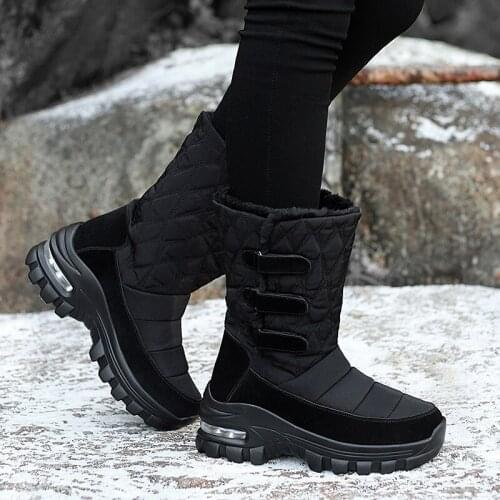 New Winter Women Boots High Quality Keep Warm Mid-Calf Snow Boots Women Lace-up Comfortable Ladies Boots Chaussures Femme