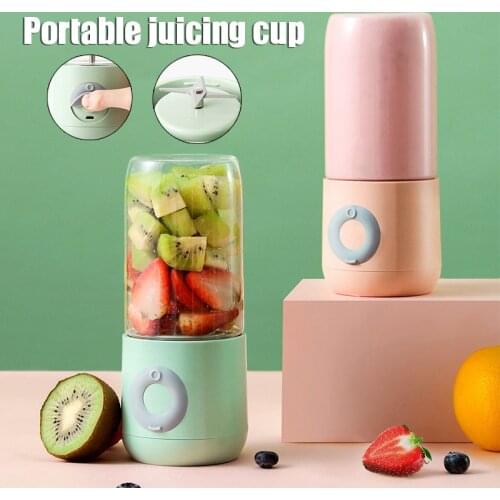 Portable Juicer Cup Personal Size Electric Fruit Mixer USB Rechargable Handheld Juice Machine 4 Blades Powerful Enough A