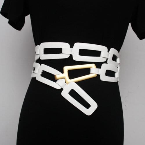 Women Waistband Fashionable Belt Hollow Decoration Suit Sweater Coat Skirt Long Waistband 3.8 cm wide Tummy Belt For Women