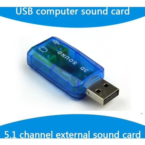 Professional Microphone 3.5mm Connector USB to 3D Audio USB External Sound Card Adapter 5.1 Channel Sound