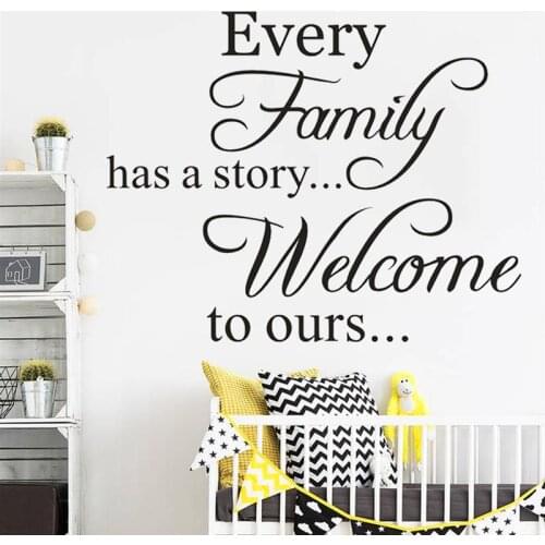 Every Family Has A Story Wall Sticker Creative Letter Removable Decorative Wall Decal Wall Art Sticker