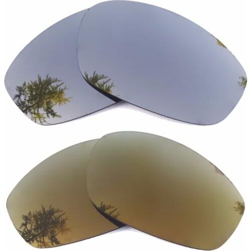 Silver Mirrored & Bronze Gold Mirrored Polarized Replacement Lenses for Blender Frame 100% UVA & UVB