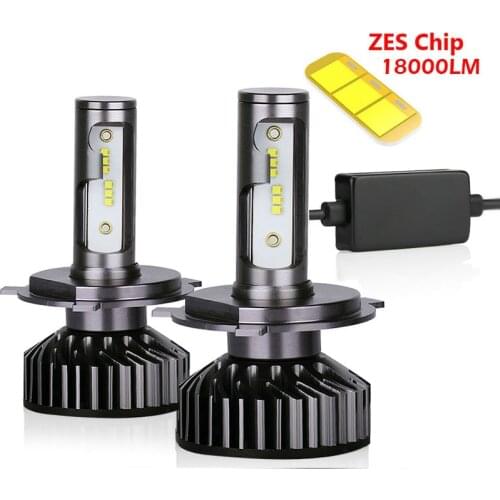 Headlight 18000LM Canbus H4 Led Headlight 80W 6000K 12V H7 LED ZES H11 H9 H8 H1 H3 HB3 9005 9006 HB3 Led Lights for Car