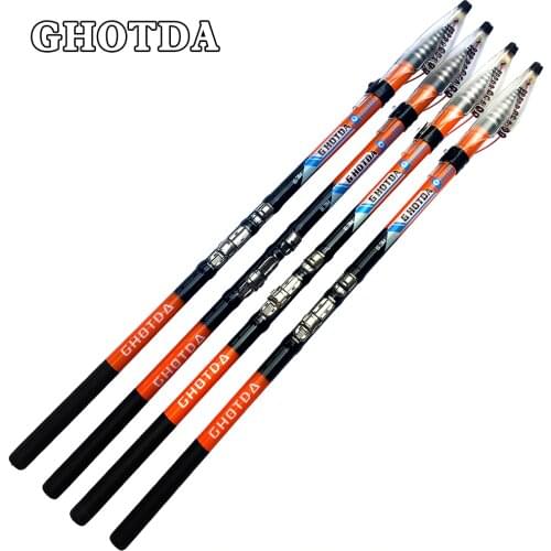GHOTDA Carbon Fiber 2.7M 3.6M 4.5M 5.4M 6.3M Rock Fishing Rod Telescopic Rock Fishing Rod Carp Feeder Rod Surf Spinning Rod