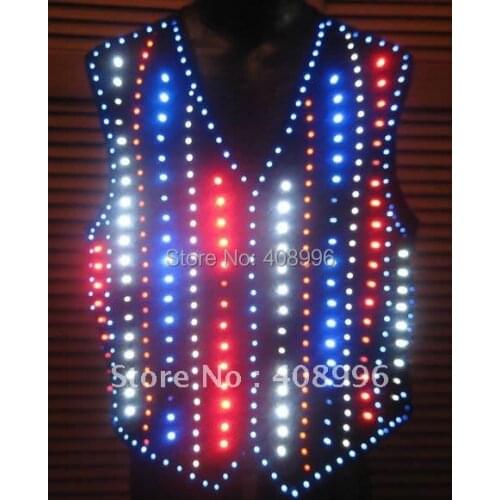LED luminous waistcoat for performance/carnival/stage performance/light-up Vest/colourful gilet