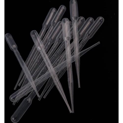 100pc 3ML Transparent Pipettes Disposable Safe Plastic Eye Dropper Transfer Graduated For Silicone Mold Craft Jewelry Making