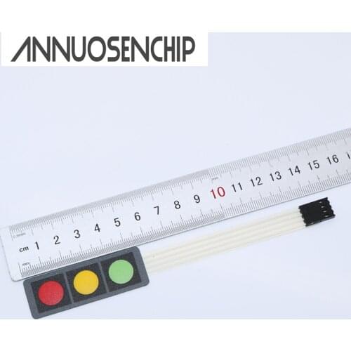 1x3 Matrix Array Membrane Switch Keypad 3 Keys RGB Red Green Yellow Keyboard 1*3 Keys Display Switch Control Panel For DIY