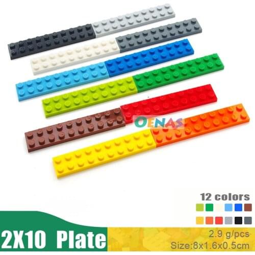 500g 170pcs/bag Educational Kids Toy Plastic Building Blocks Accessories 2x10 Plate DIY Compatible With L*goes Blocks In Bulk