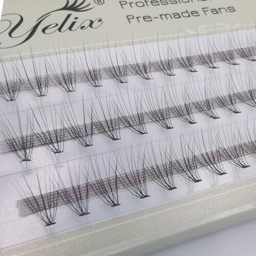 Yelix 10D Eyelashes Bundles Heat Bonded Premade Volume Fans 60PCS Cluster Lashes Eyelash Extension