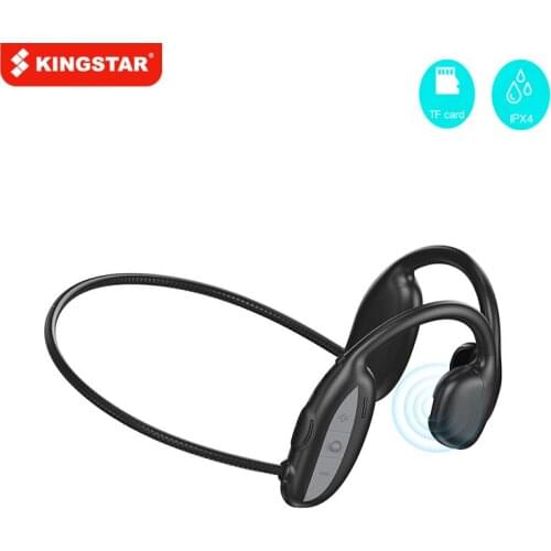 KINGSTAR Bone Conduction Earphones with Microphone Bluetooth Wireless Headphones Sports Stereo Hands-free Headset for Running
