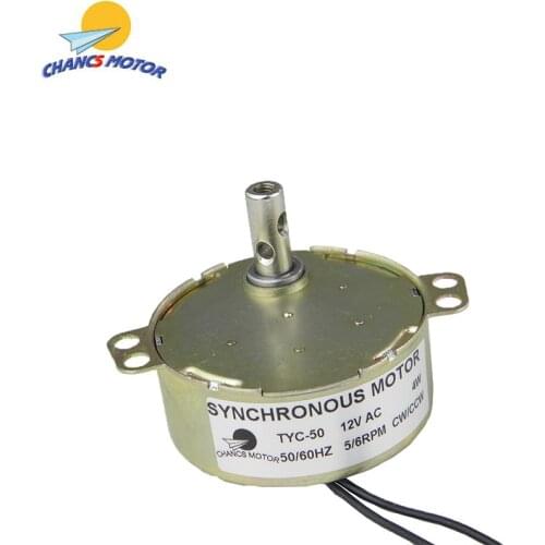 CHANCS TYC-50 Synchronous Motor 12V AC 5-6RPM CW/CCW Torque 4kg.cm 4W for Electric Fireplace