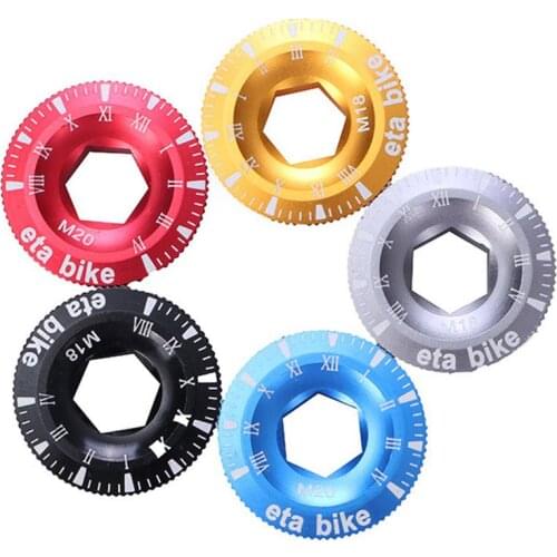 Aluminum Alloy Mountain Bike Color Crank Cover Crank Screw M18 M20 Compatible For Shimano MTB Bike Accessories