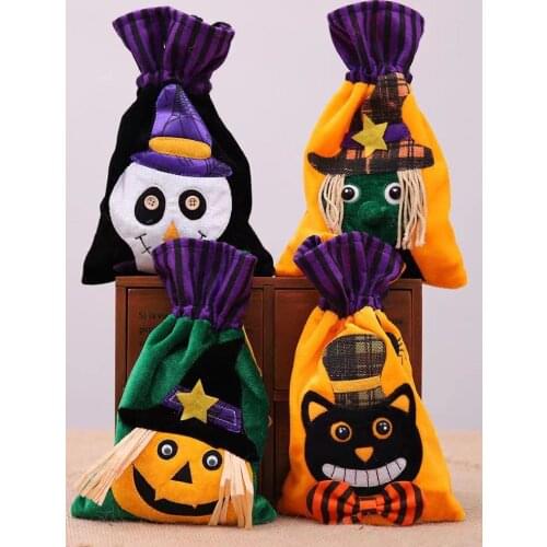 Halloween Decoration Supplies Non-Woven Creative Tote Bag Childrens Holiday Pumpkin Gift Bag Party Show Dress Up