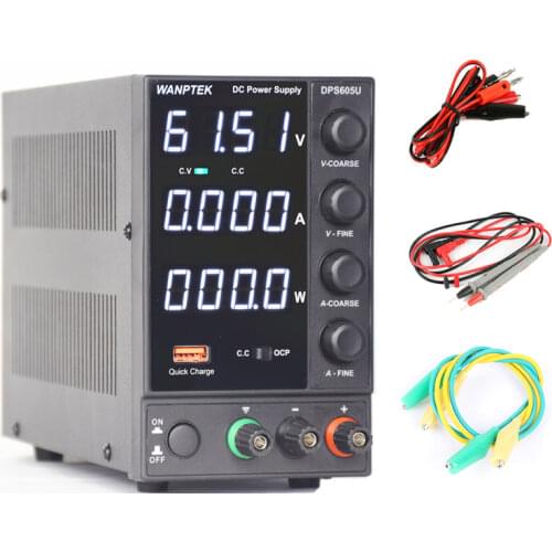 2020 New DPS 30V 60V 5A 10A Adjustable Compact Switching DC Power Supply 305U 605U 3010U OCP USB Fast Charger