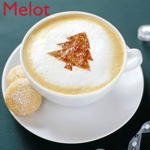 European-Style Simple 16-Piece Flower-Style Coffee Latte Mold Set Dusting Bottle Coffee Sieve Jar Print Spray Coffee Accessories