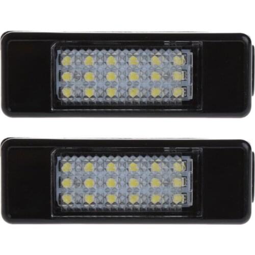 2pcs 18 LED License Plate Light Lamp For Peugeot 207 307 308 Citroen Berlingo 2004-2009 C3 C4 C5 C6 5D T3ED