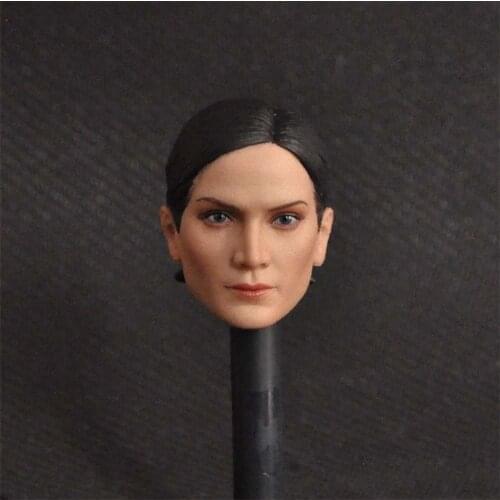 1/6 Scale Female Agent The Matrix Trinity Head Carving Head Sculpt for 12" Female Figure Body MC003 In Stock