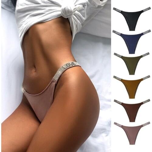 Fashion Sexy Letter Panties Seamless G-String Brief Lingerie Female Transparent Lace Knickers Underwear for Women Underpants