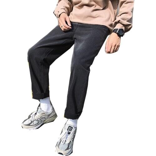 Mens wide-leg jeans Korean style jeans Harajuku Japanese casual pants 2020