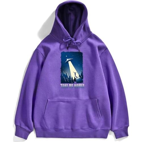 See Alien Spaceship Outer Space Feeling Printing Men Hoodies Oversize Street Mens Famous Brand Daily Casual Male Pullovers