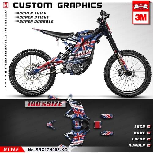KUNGFU GRAPHICS Electric Dirt Bike Stickers Motorcycle Decal Kit Wraps for Sur-Ron Light Bee X/S (Style no. SRX17N008-KO)