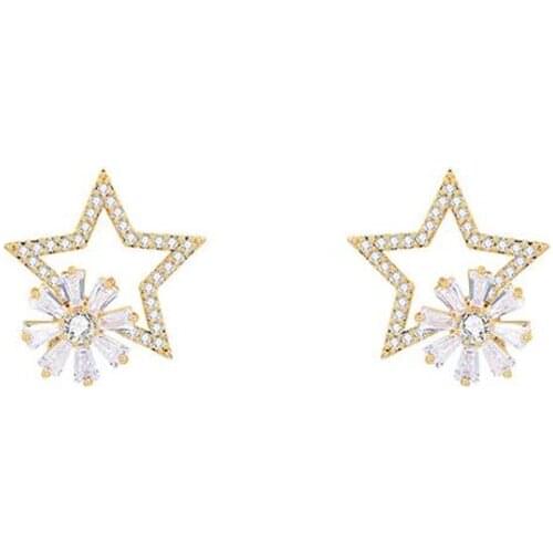 South Koreas New Revolving Five Star Flower Earrings