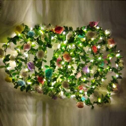 LED Flower Headband Girls Headdress Rattan Head Hair Accessories for Baby,Kids,Child,Adult Party Supply wedding flash garland