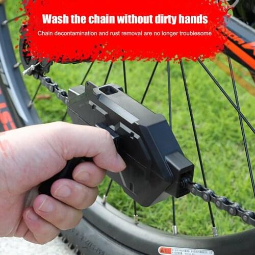 Mountain Bike Chain Washer Brush ABS Bicycle Chains Scrubber Cleaning Tool Mountain Cycling Cleaning Kit Outdoor Accessories