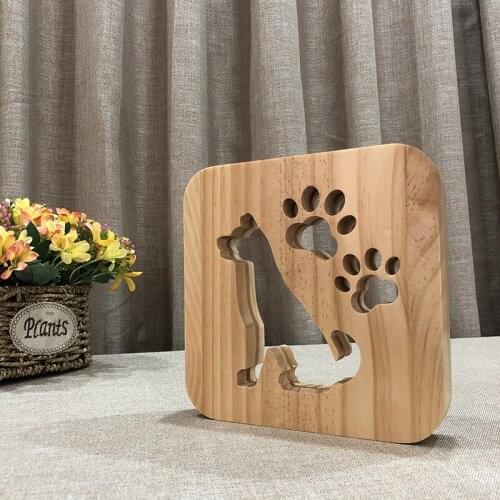 Creative Animal Night Light Home Decoration LED Wooden Decorative Table Lamp