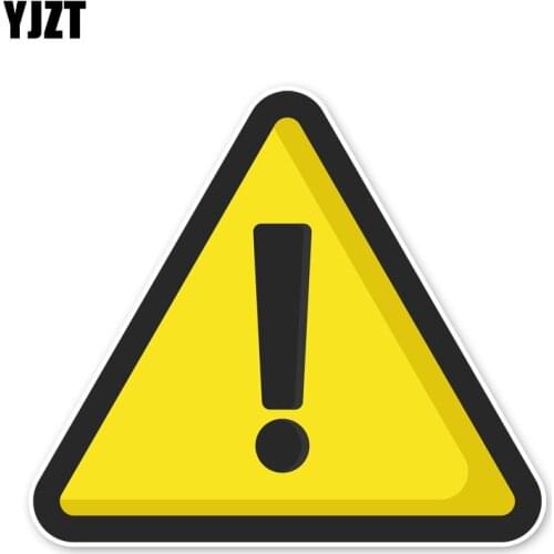 YJZT 11.3*12.7CM Warning Sign Accessories Car Stickers C30-0185