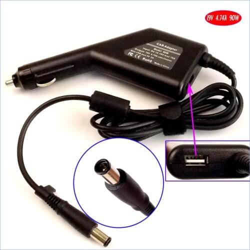 19V 4.74A 90W Laptop Car DC Adapter Charger + USB(5V 2A) for HP ProBook 6440B 6445B 6450b 6460B 6545B 6550 6550B
